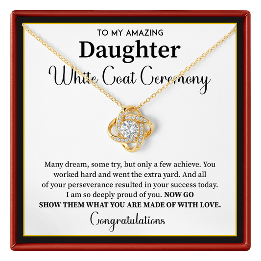 White Coat Ceremony Gift For Daughter Necklace With Gift Box
