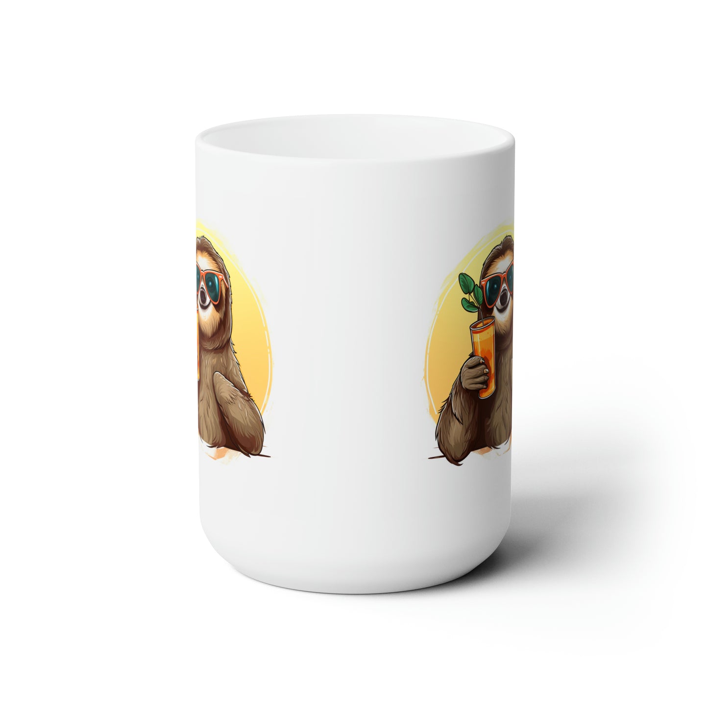 Child Sloth vector white Mug 15oz