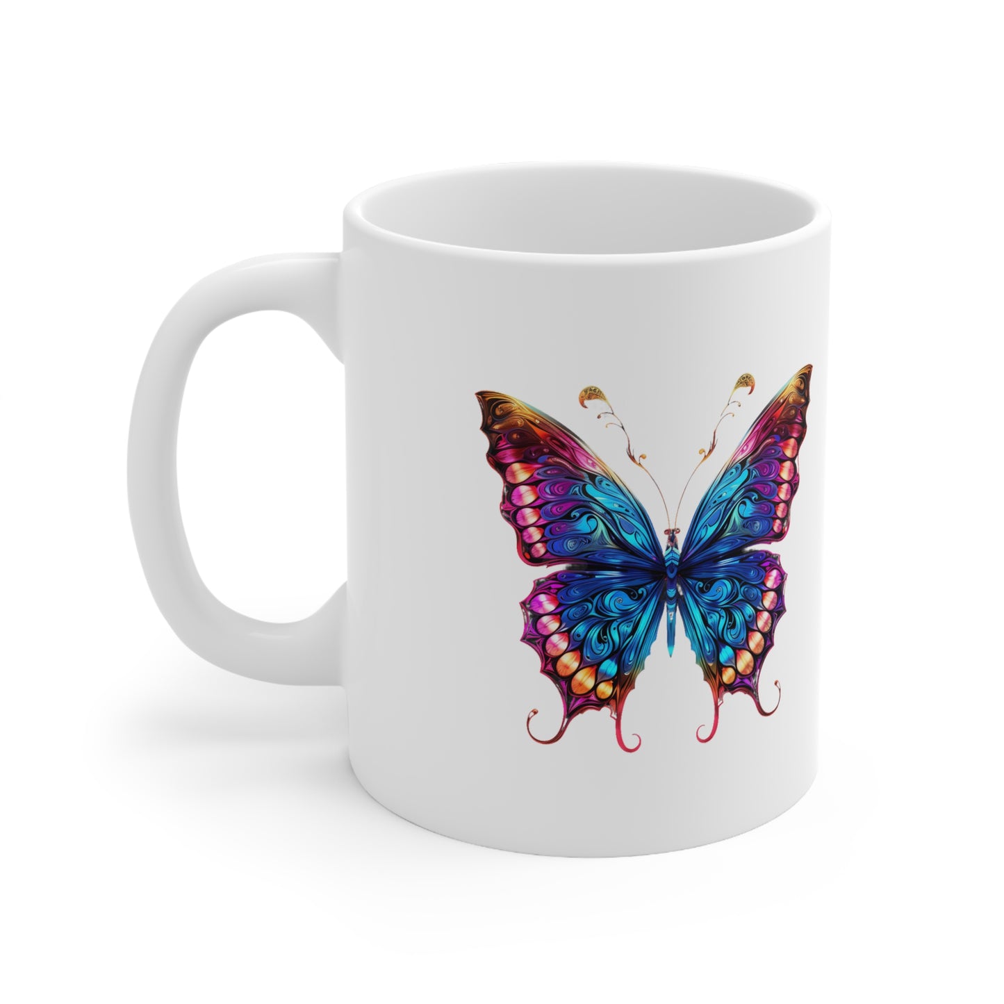 Butterfly white mug 11oz