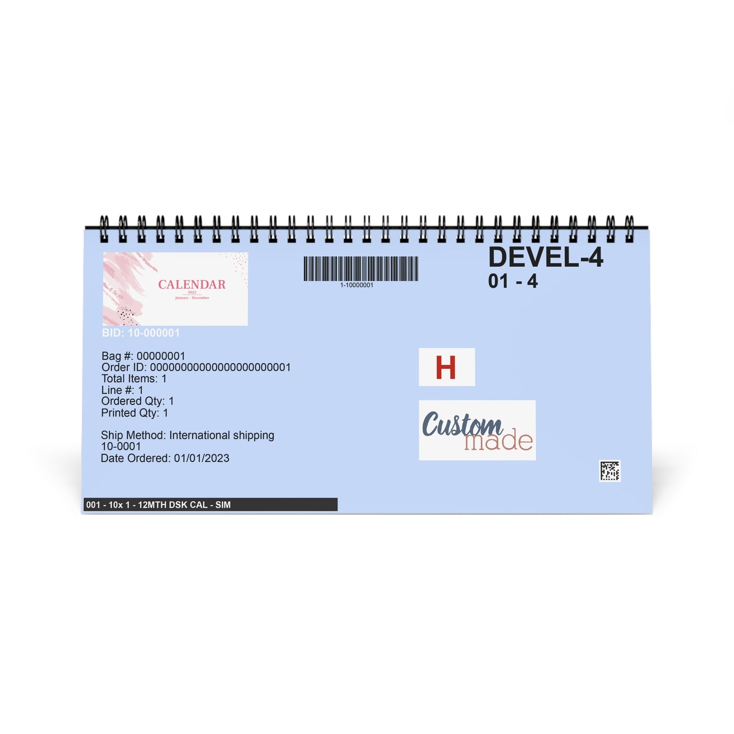 6 row note calender Desktop Calendar