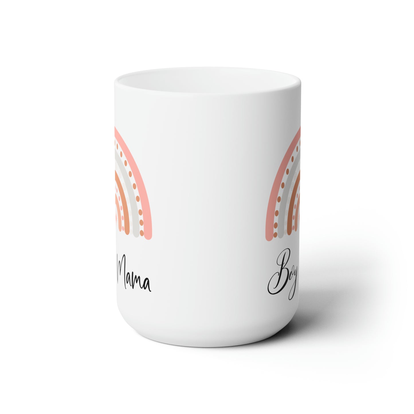 Boy mama white Mug 15oz