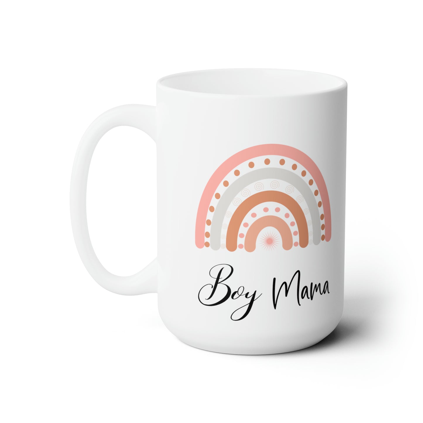 Boy mama white Mug 15oz