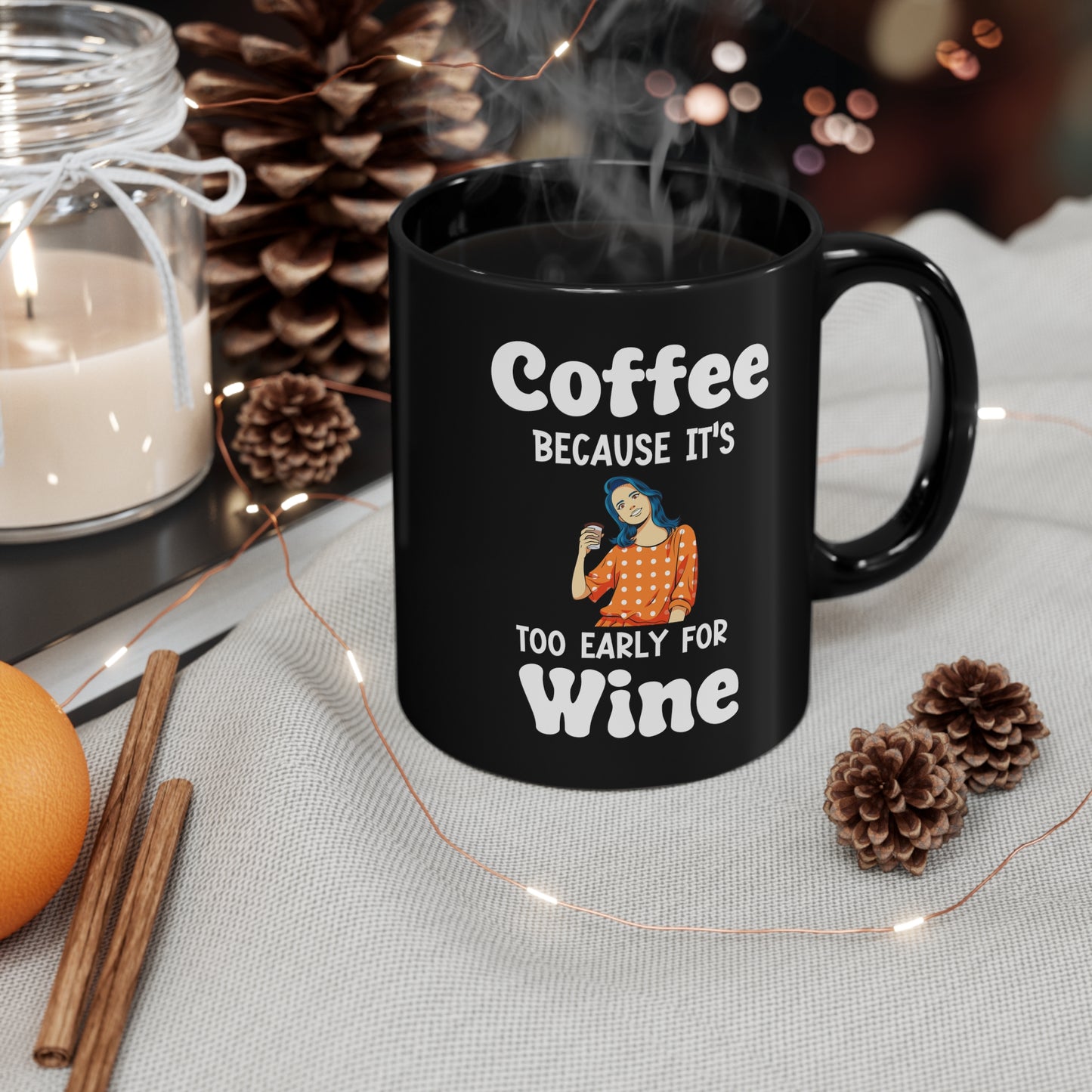 Coffe Wine black 11oz Mug