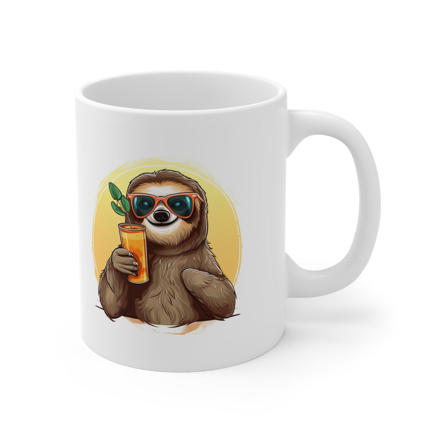 Child Sloth vector white Mug 11oz