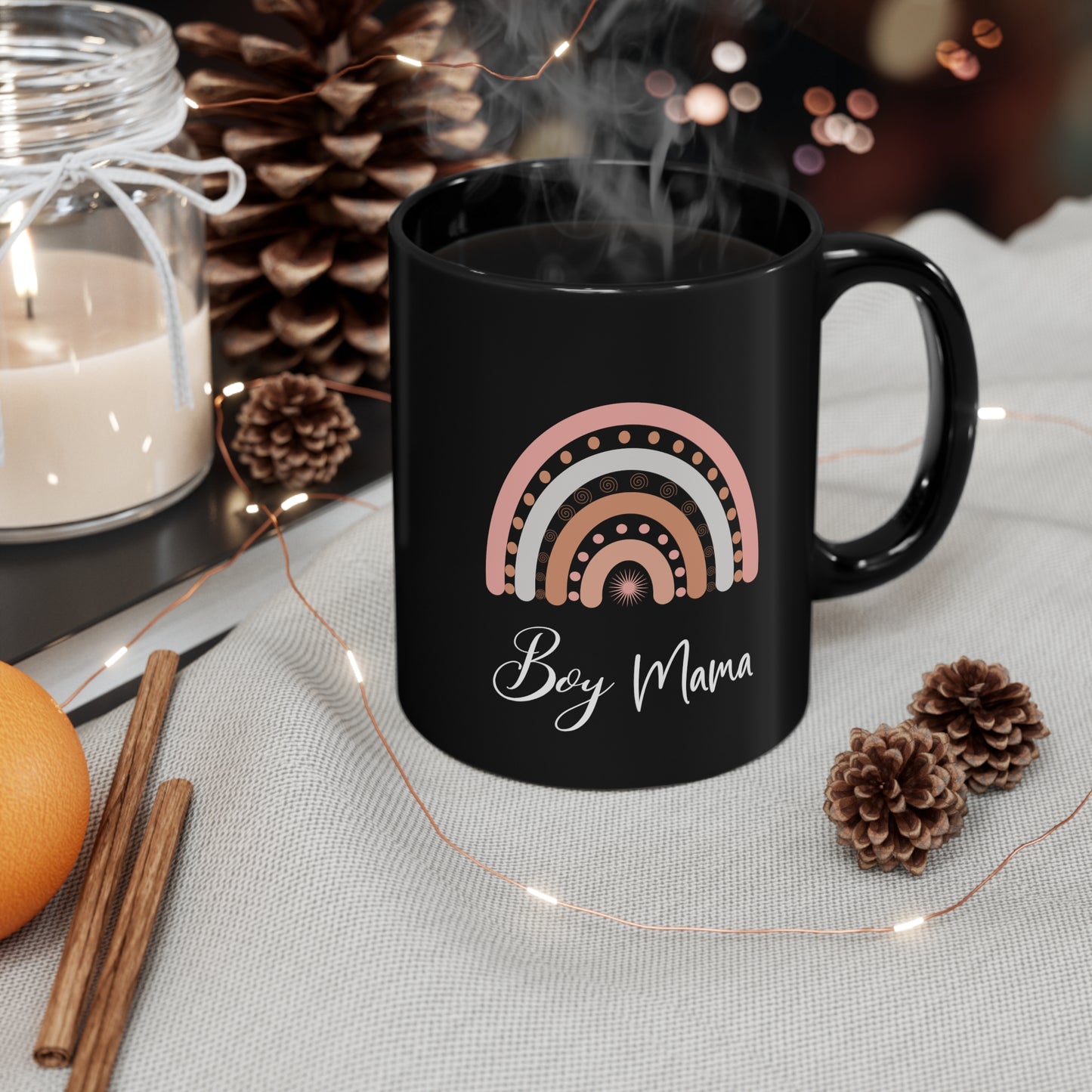 Boy mama Black Mug 11oz