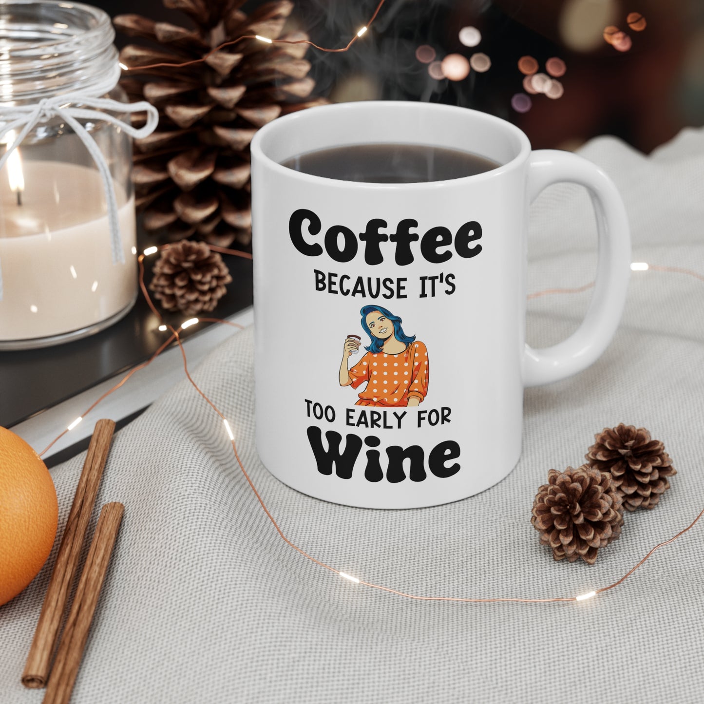 Coffe Wine white 11oz Mug