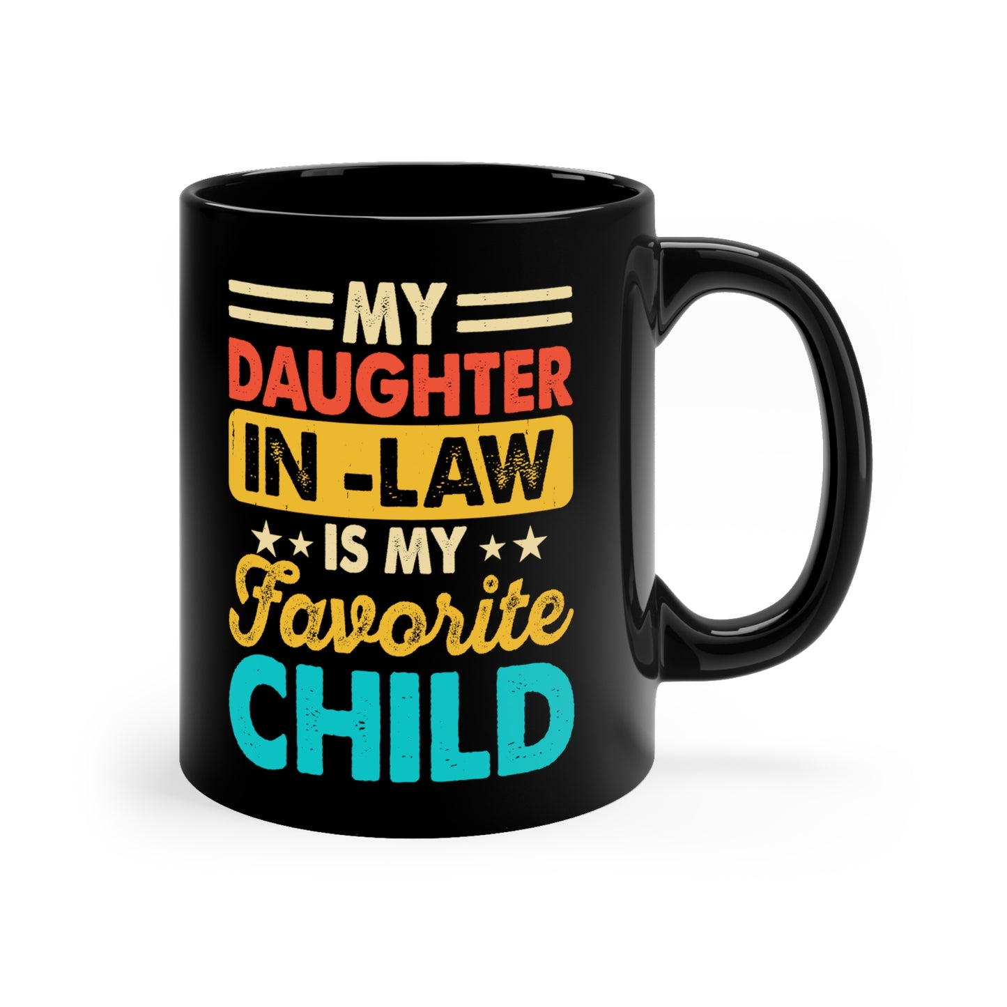 Bold Black Mug Gift for Favorite Daughter-in-Law