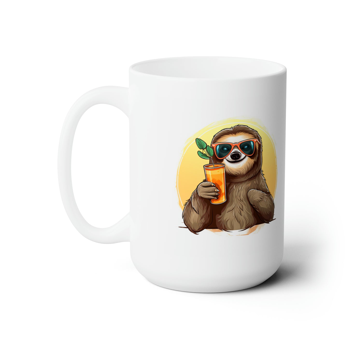 Child Sloth vector white Mug 15oz