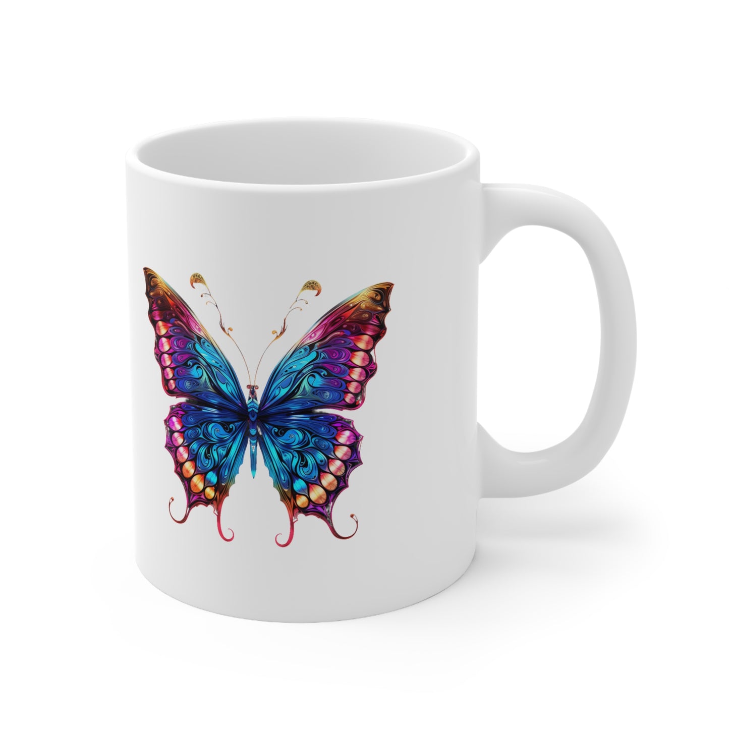 Butterfly white mug 11oz