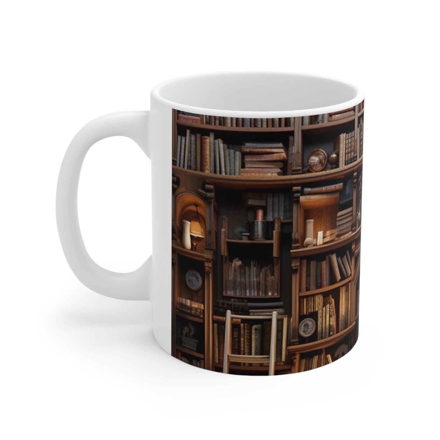 bookshelf white Mug 11oz