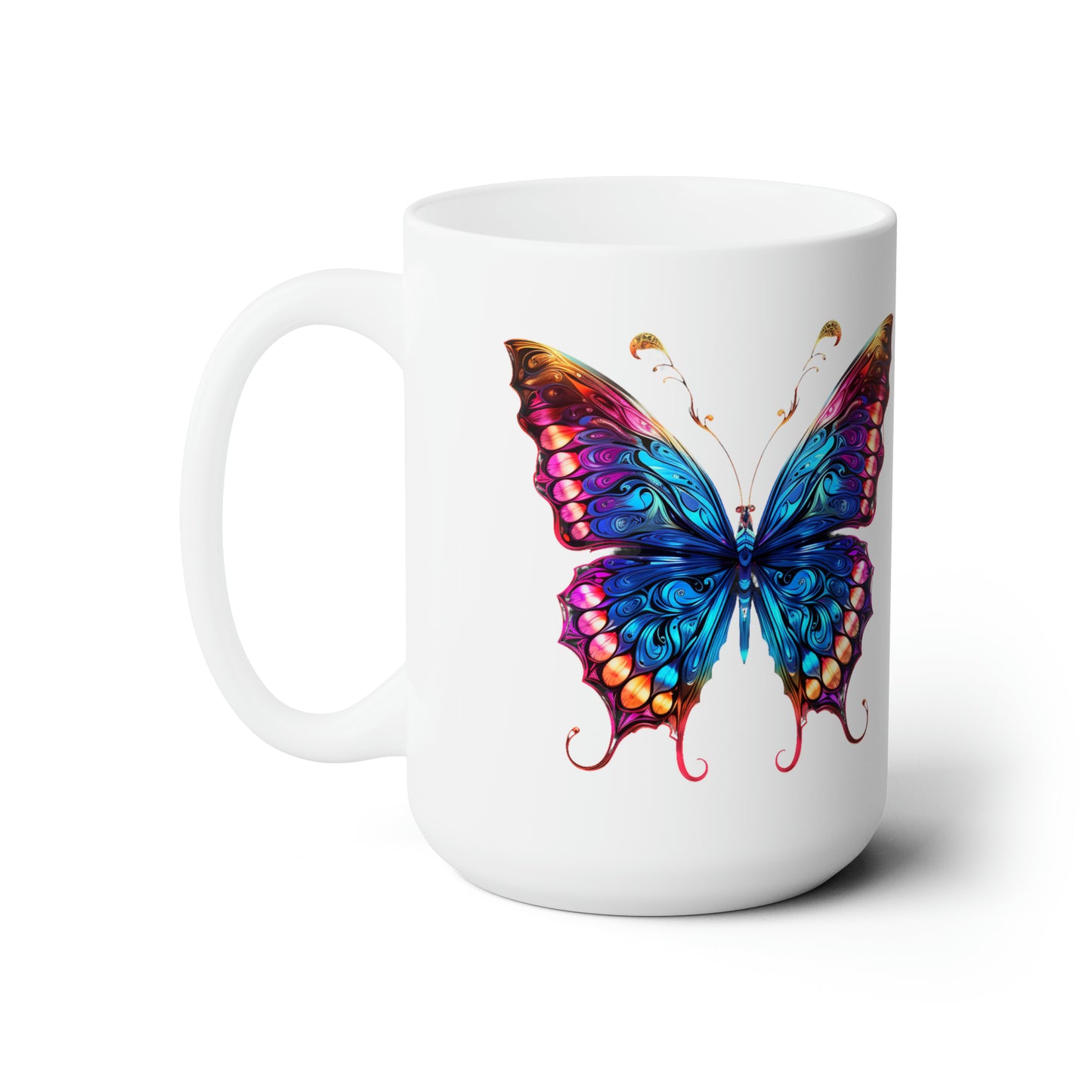 Butterfly white mug 15oz