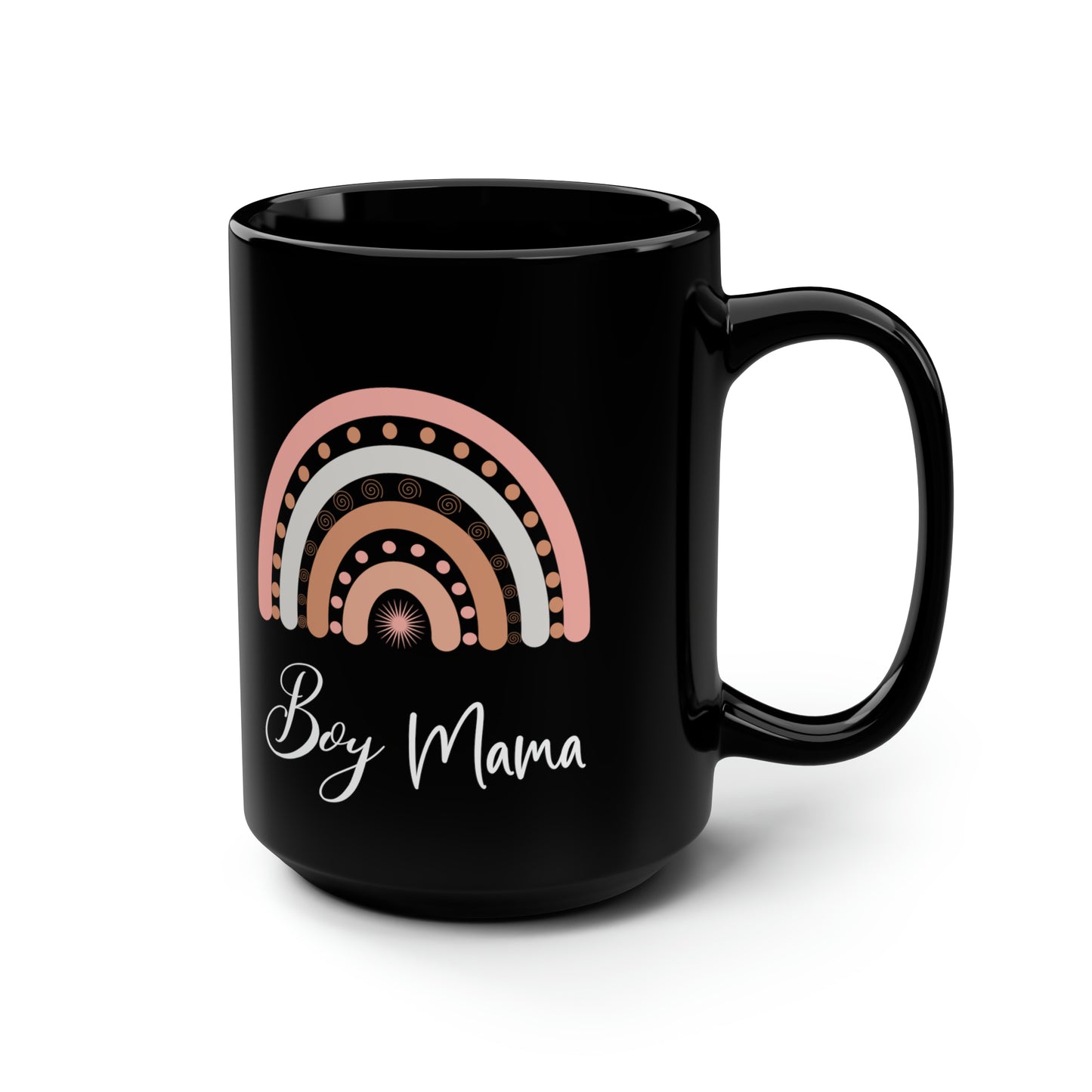 Boy mama Black Mug 15oz