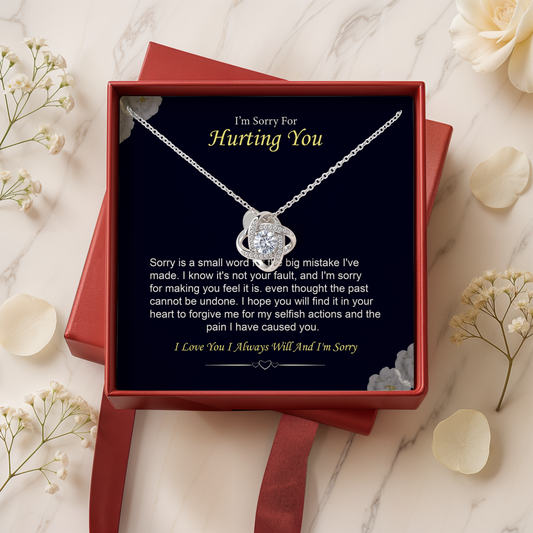 I'm Sorry Necklace Gift for Her Forgiveness With Message Card
