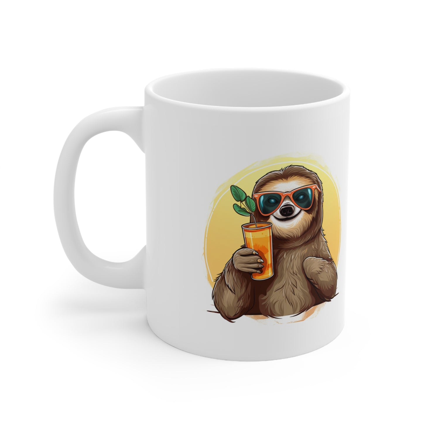 Child Sloth vector white Mug 11oz