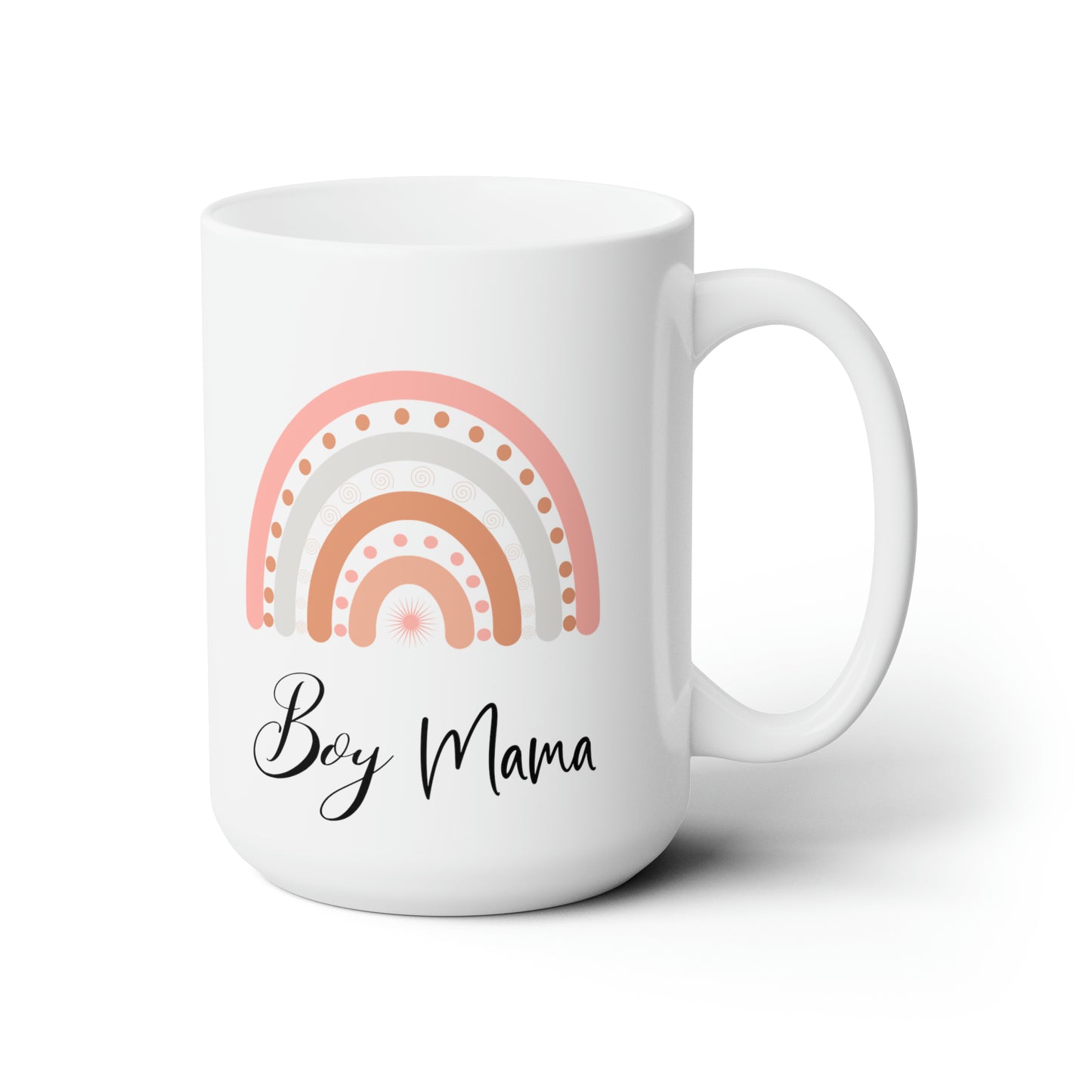 Boy mama white Mug 15oz