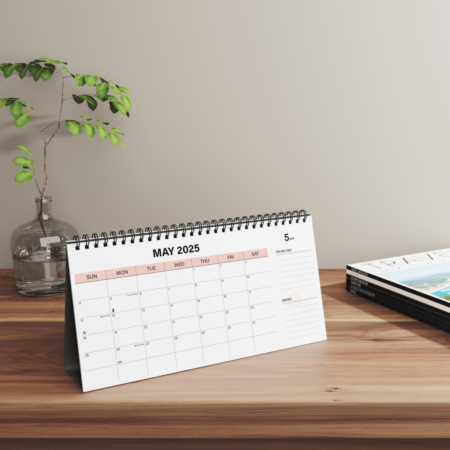 6 row note calender Desktop Calendar