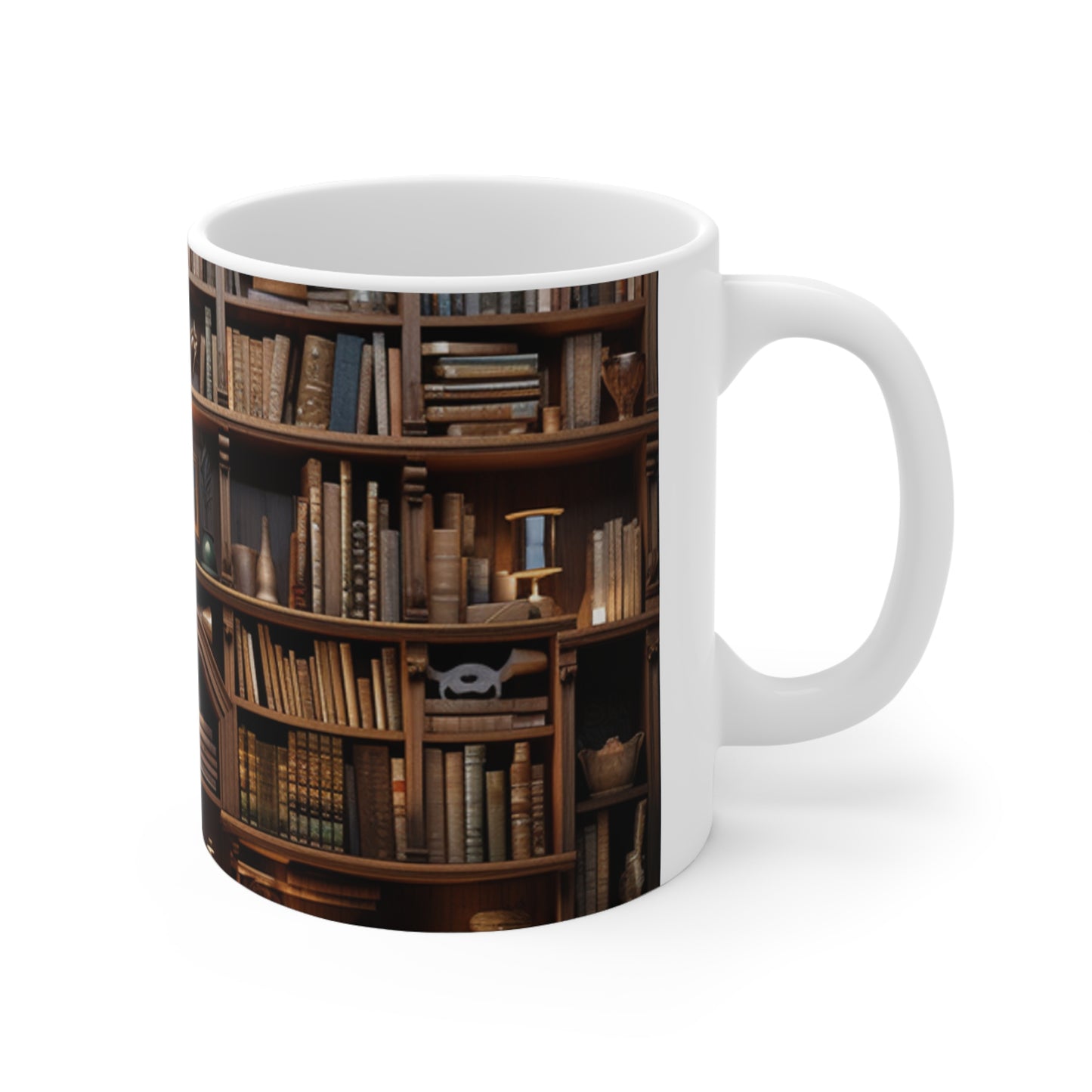 bookshelf white Mug 11oz