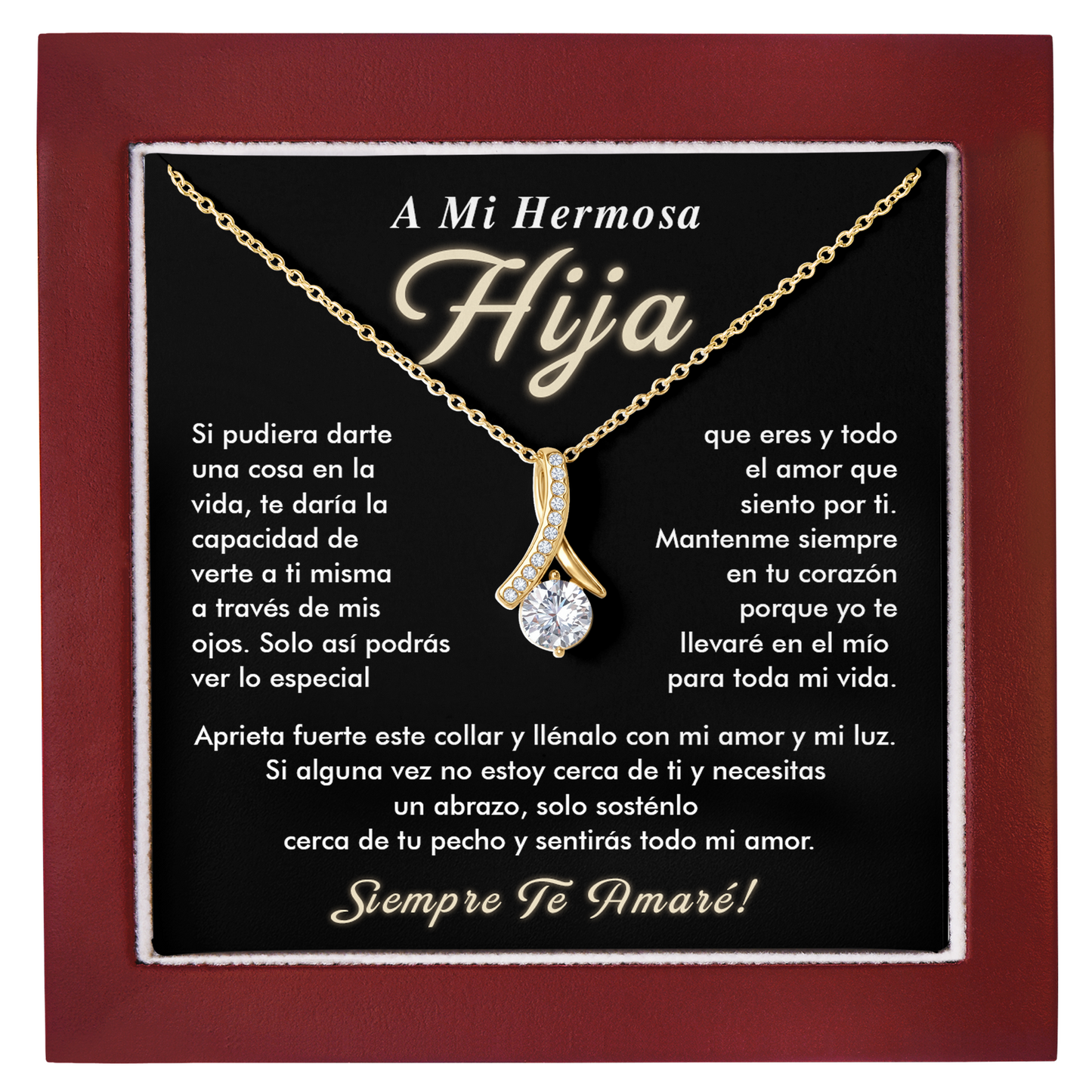 Collar para mi hermosa hija Regalo de cumpleaños o Navidad de papá o mamá