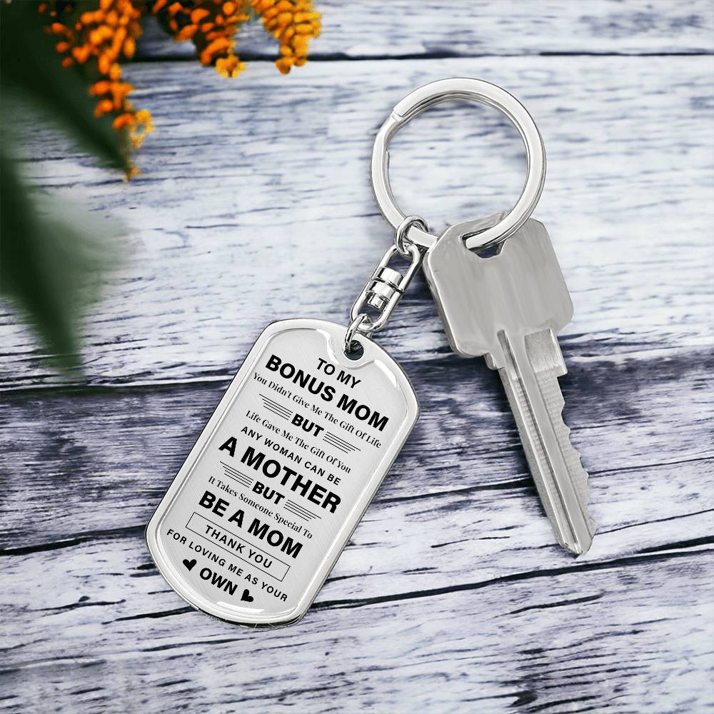 Bonus Mom Keychain Gift from Daughter or Son