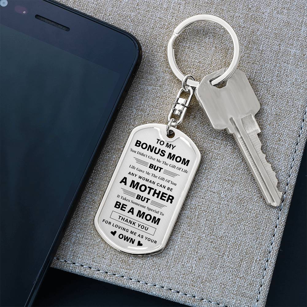 Bonus Mom Keychain Gift from Daughter or Son
