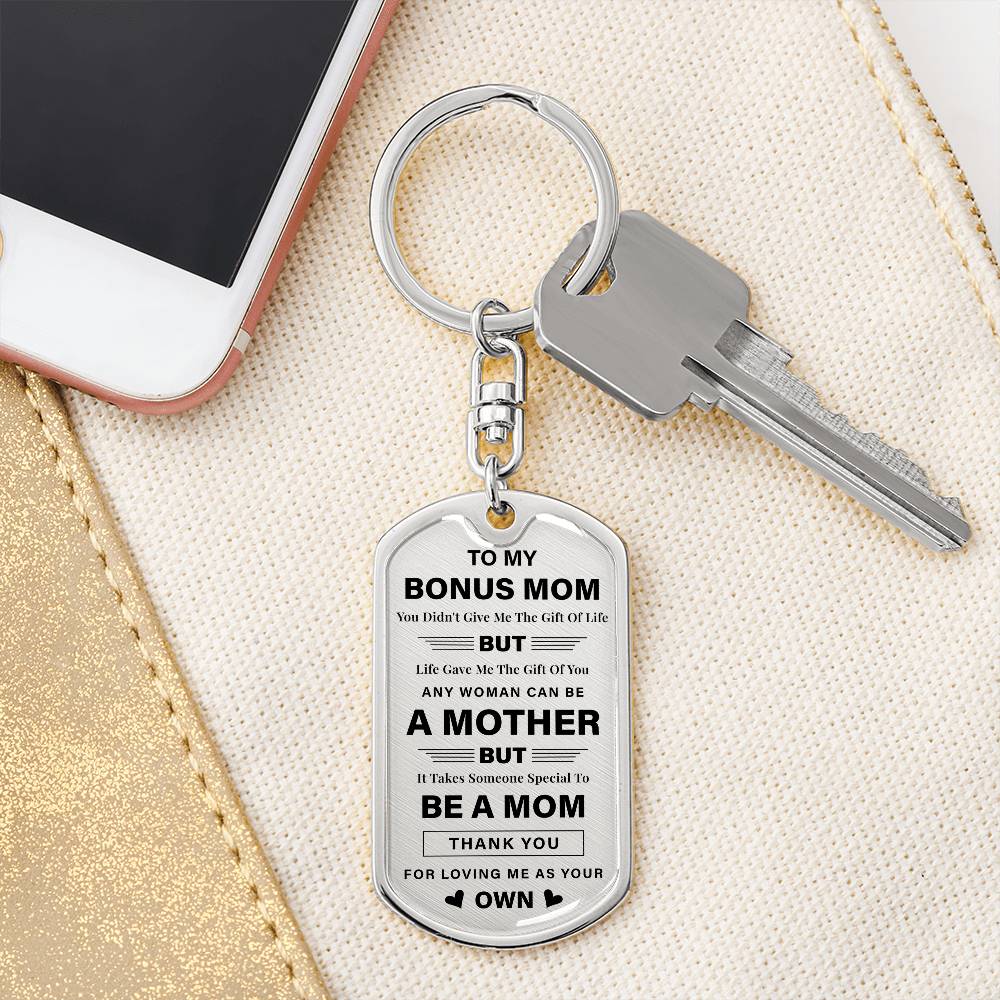 Bonus Mom Keychain Gift from Daughter or Son