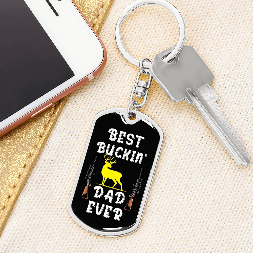 Best Buckin Dad Keychain Gift – With Gift Box