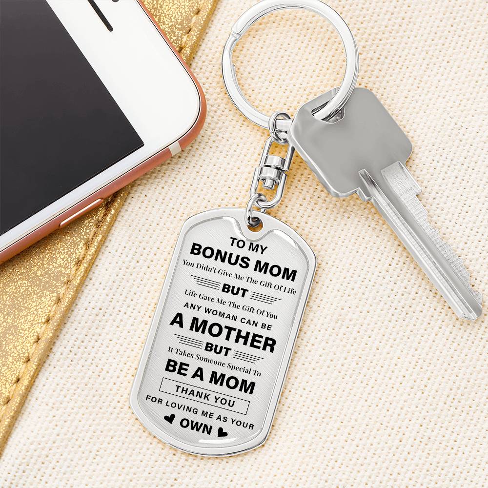 Bonus Mom Keychain Gift from Daughter or Son