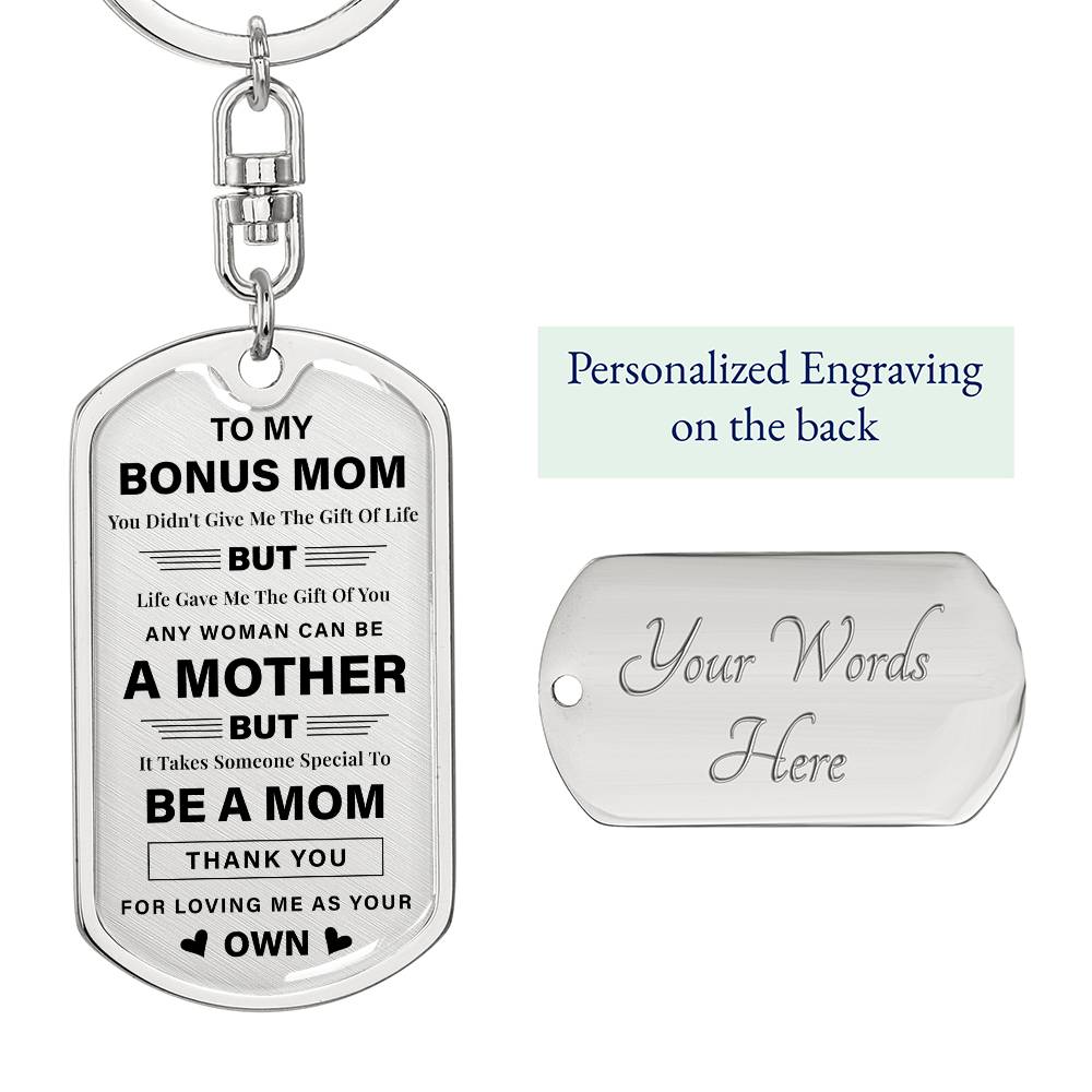 Bonus Mom Keychain Gift from Daughter or Son