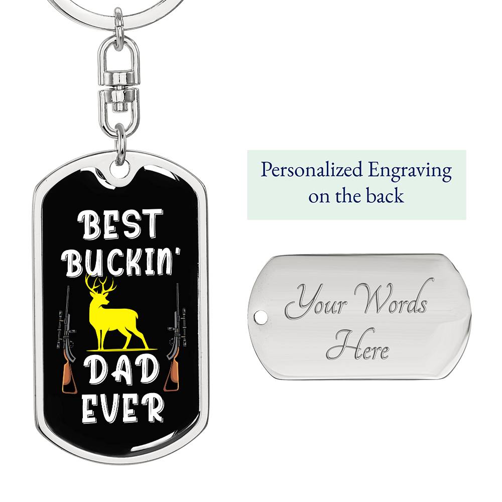 Best Buckin Dad Keychain Gift – With Gift Box