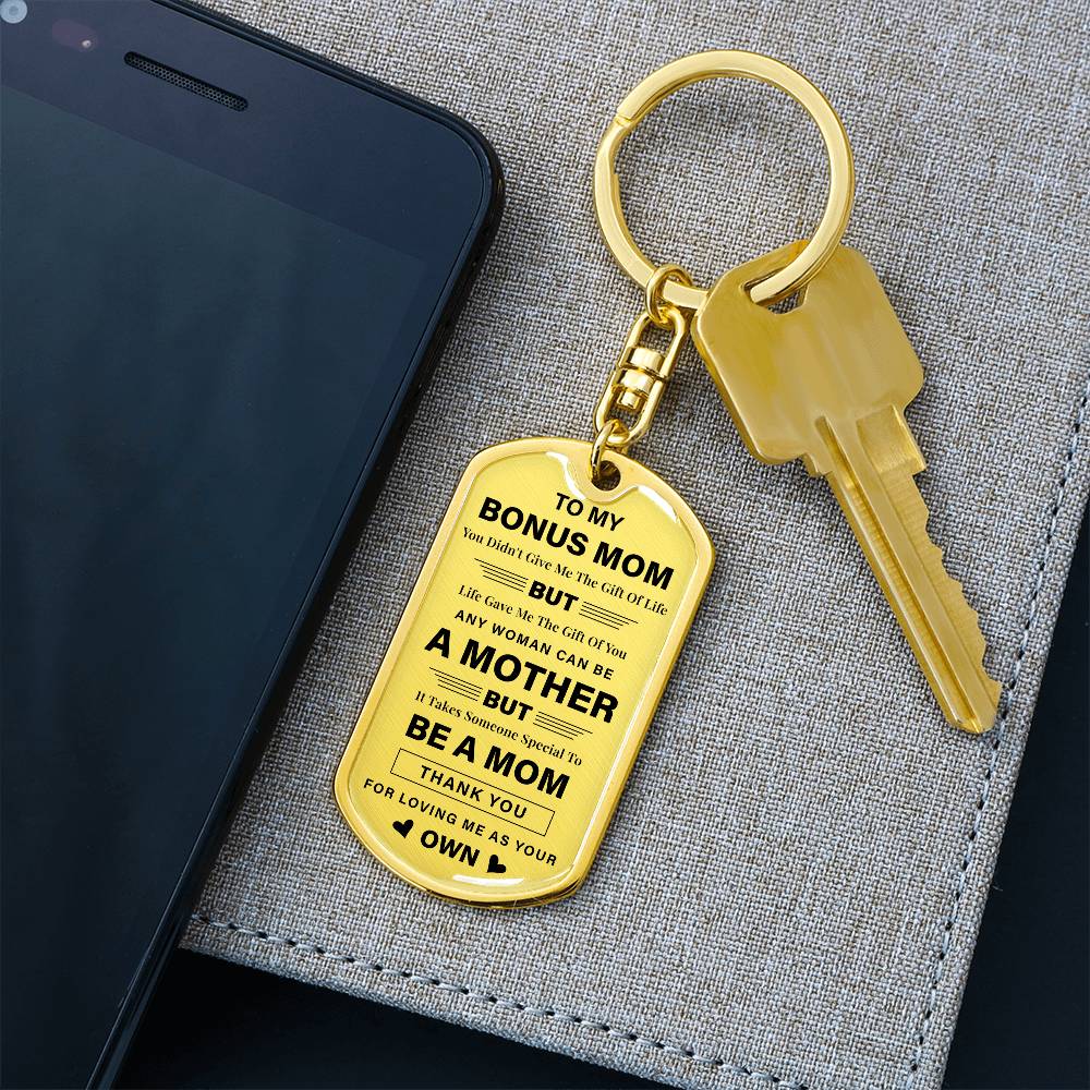 Bonus Mom Keychain Gift from Daughter or Son