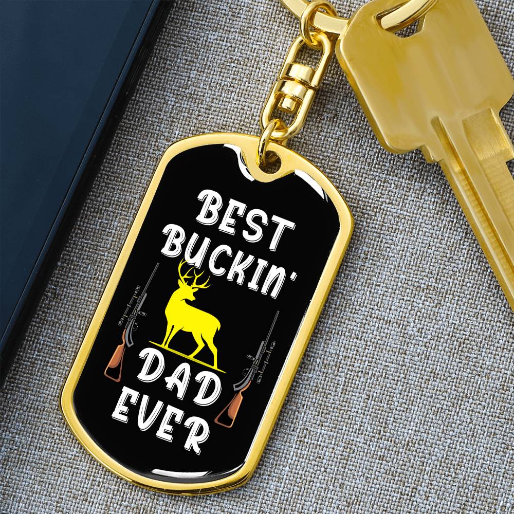 Best Buckin Dad Keychain Gift – With Gift Box