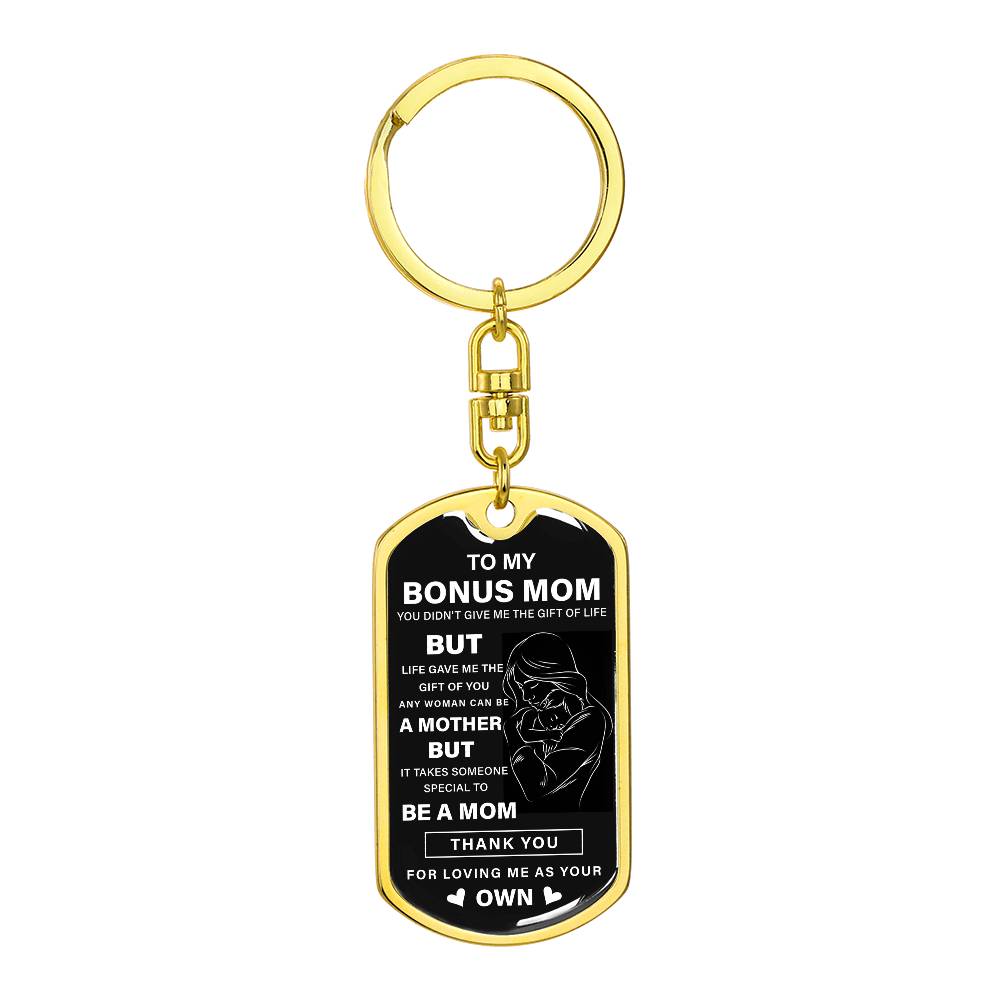 Bonus Mom Keychain Gift from Stepson or Stepdaughter