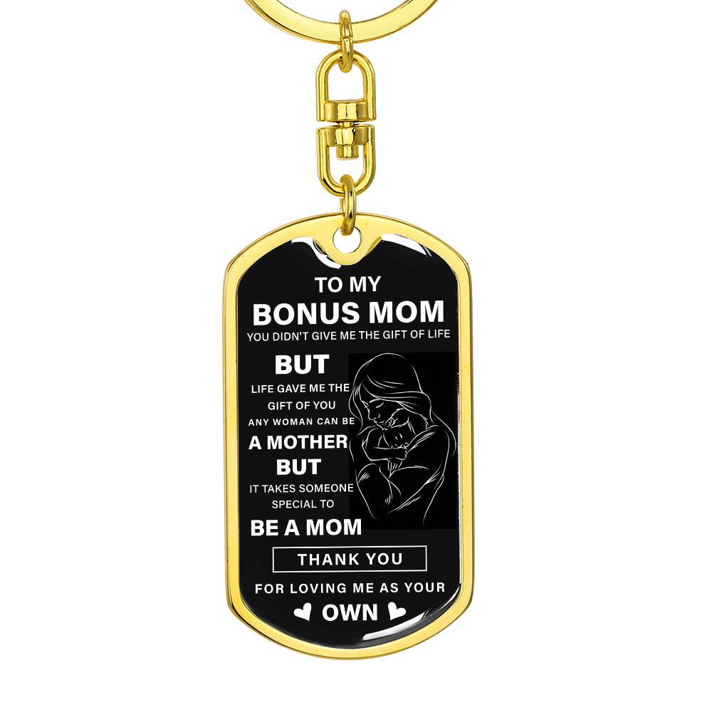 Bonus Mom Keychain Gift from Stepson or Stepdaughter