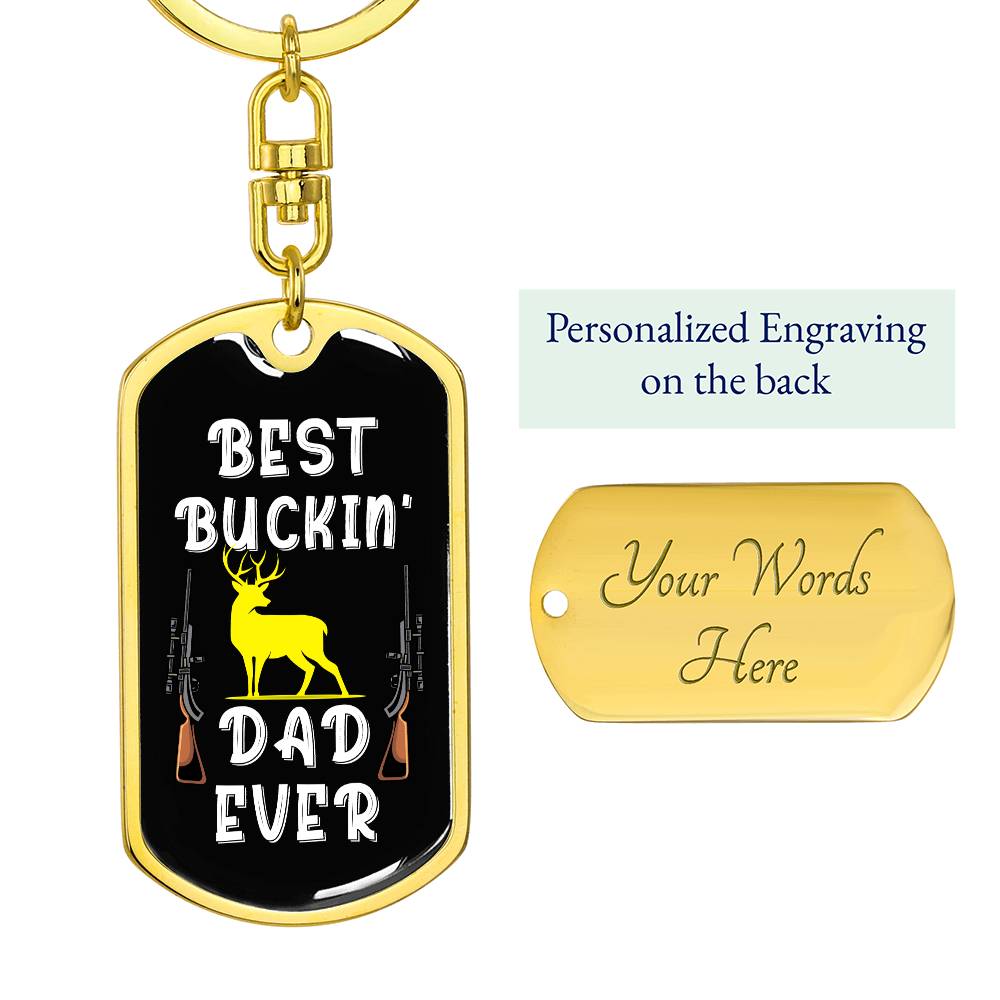 Best Buckin Dad Keychain Gift – With Gift Box