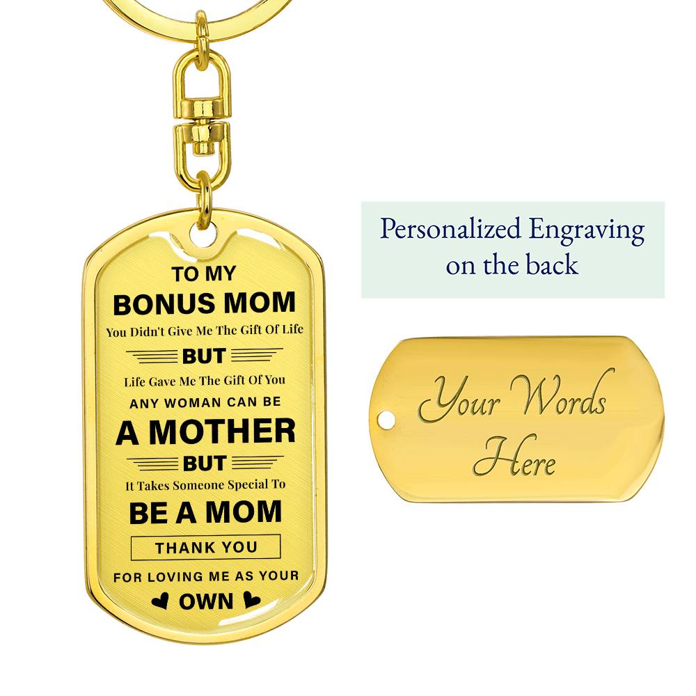 Bonus Mom Keychain Gift from Daughter or Son
