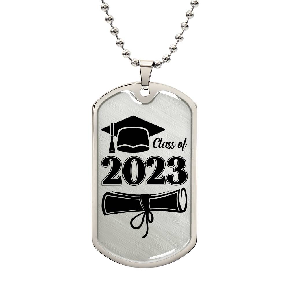 Class of 2023 Dog Tag Necklace