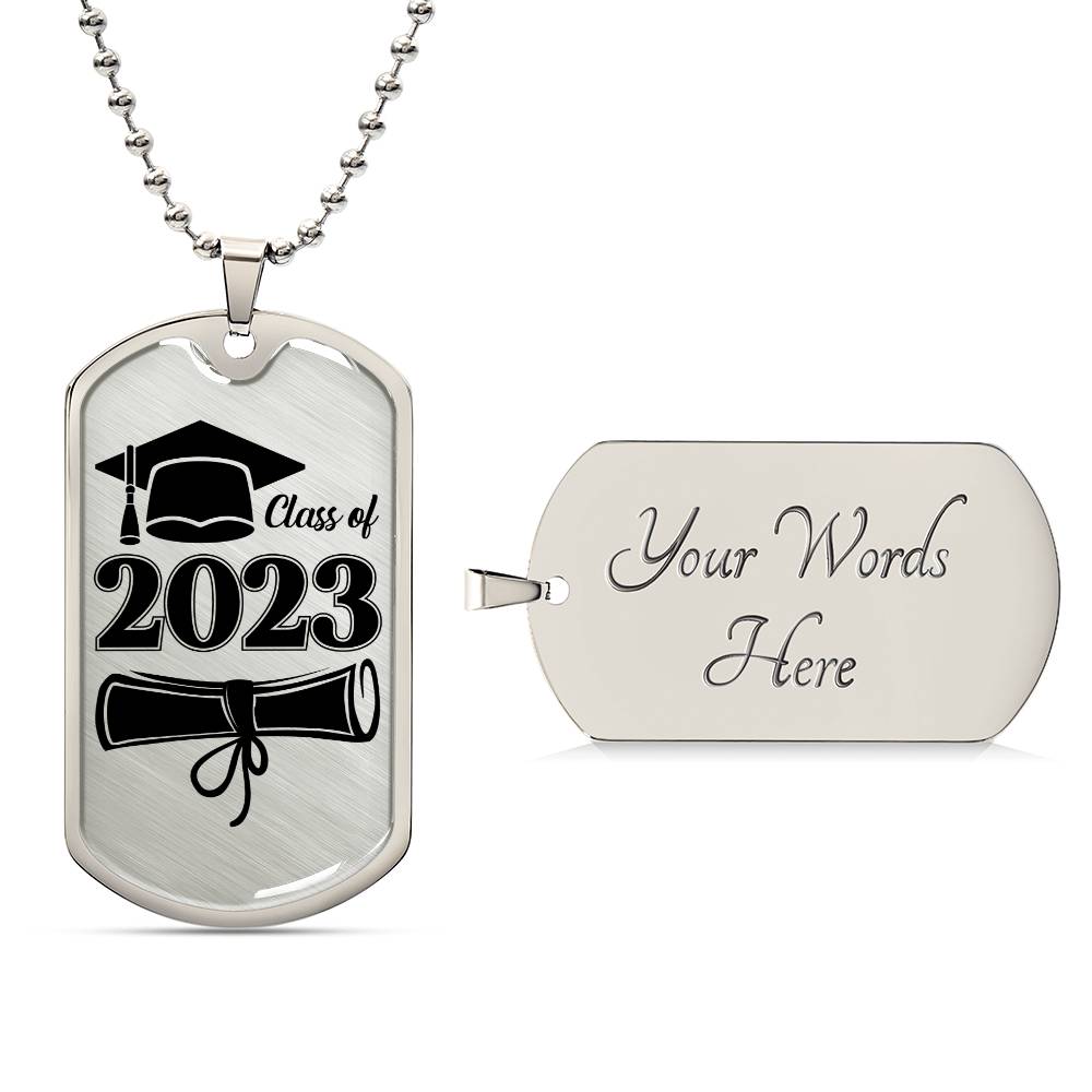 Class of 2023 Dog Tag Necklace