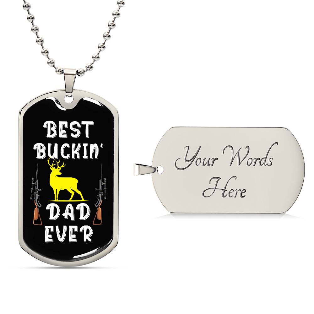 Best Buckin Dad Necklace – Gift for Hunters