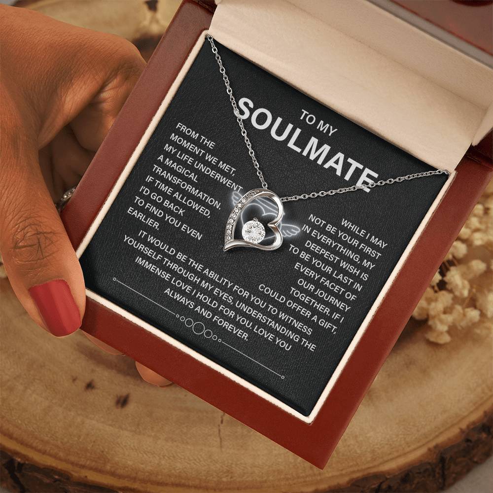 To My Soulmate Necklace – Deep Love Keepsake Gift for Wife Or Girlfriend