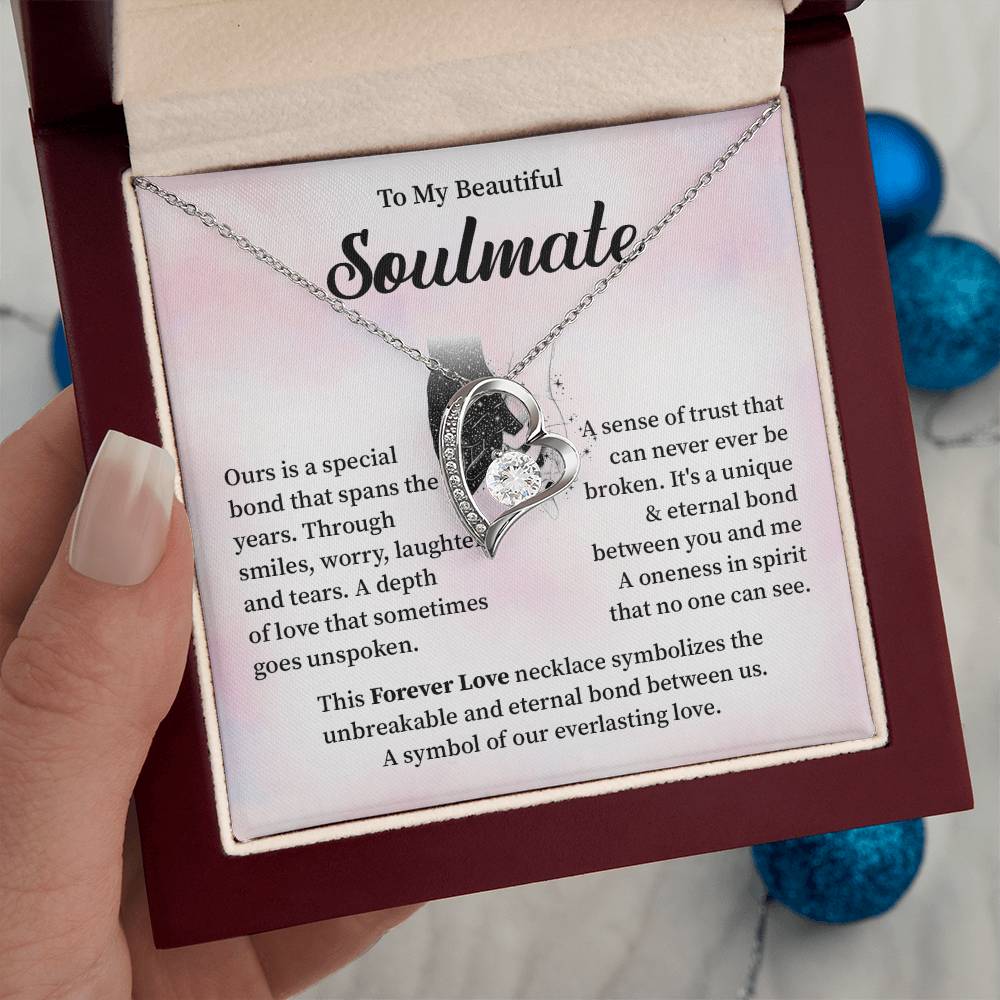 Soulmate Necklace Gift for Her – Message Card Box
