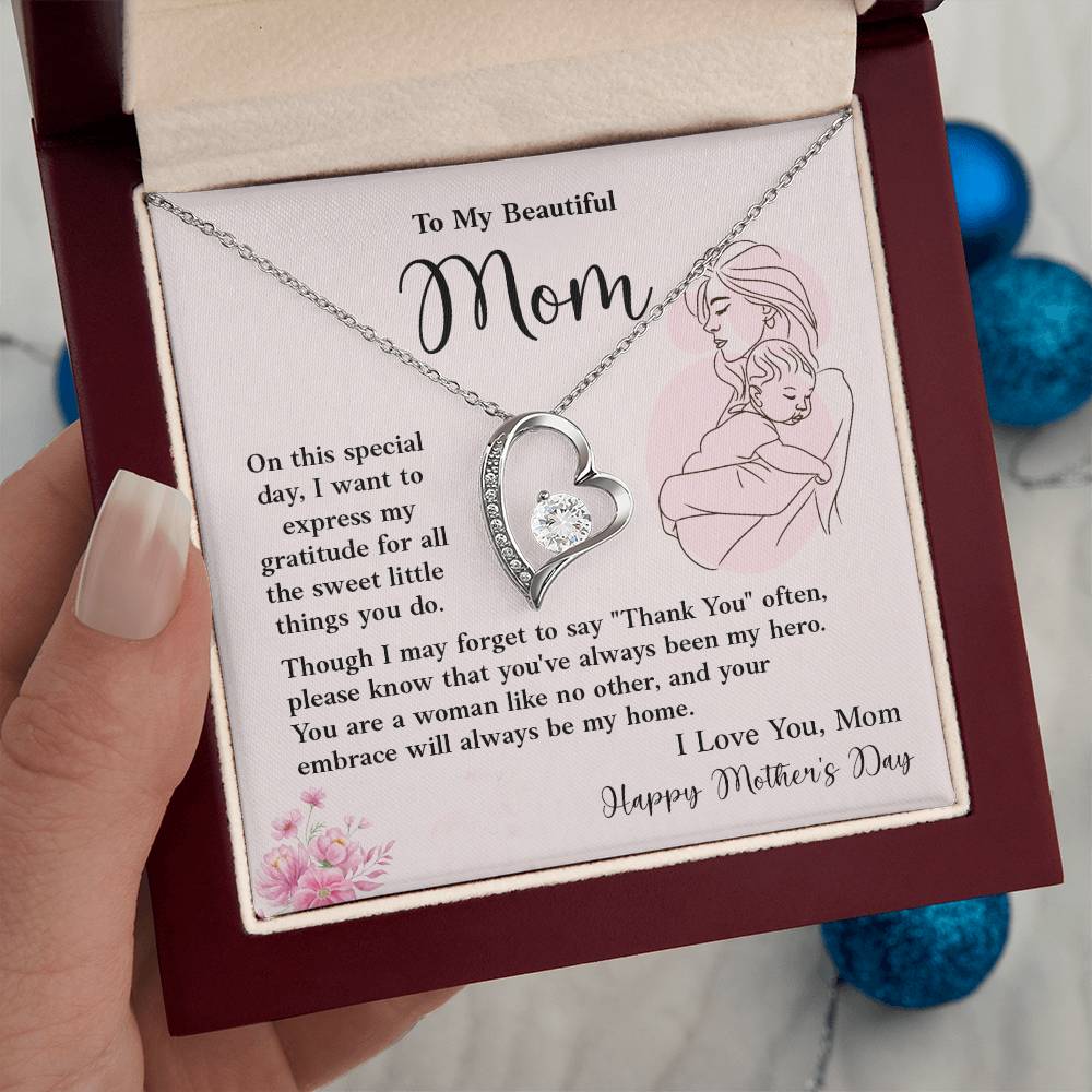 Mother’s Day Necklace Gift from Son or Daughter With Gift Box