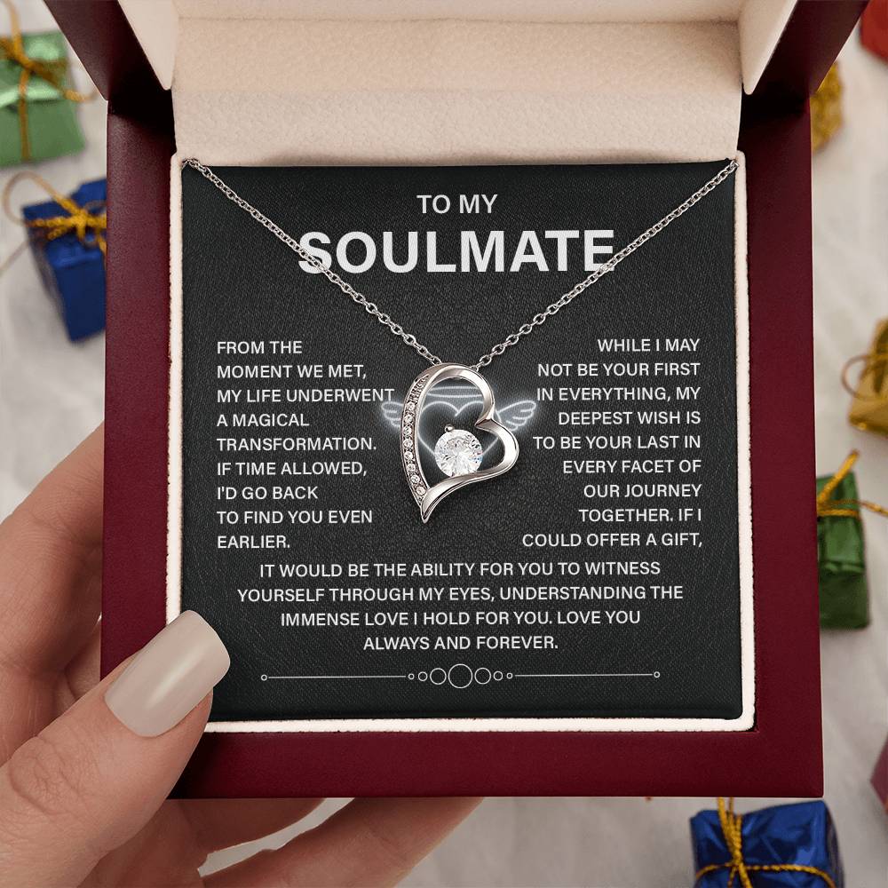 To My Soulmate Necklace – Deep Love Keepsake Gift for Wife Or Girlfriend