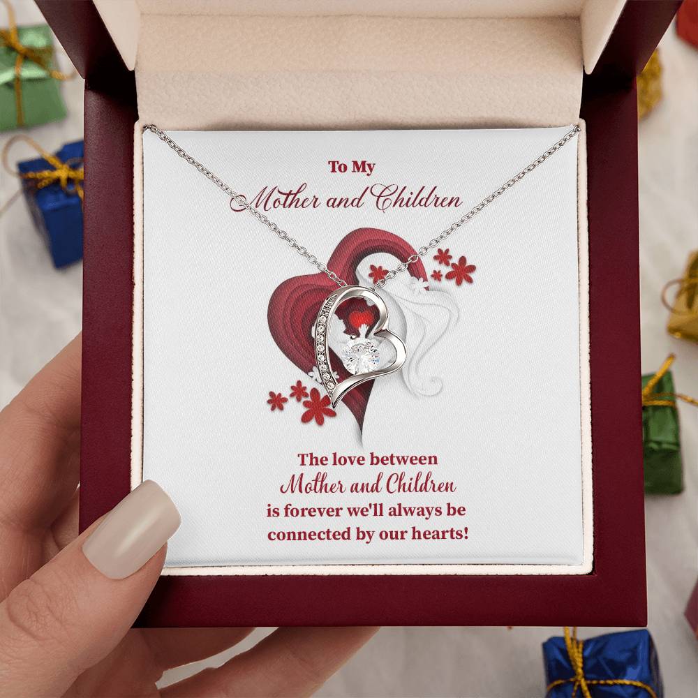 Mother and Children Necklace – Heart Connection Gift