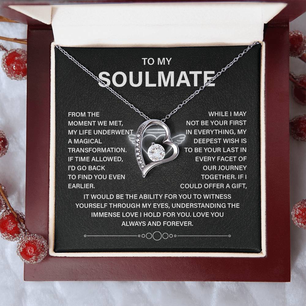 To My Soulmate Necklace – Deep Love Keepsake Gift for Wife Or Girlfriend