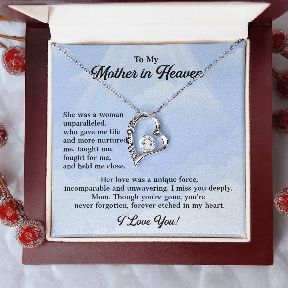Memorial Necklace Gift for Mother in Heaven