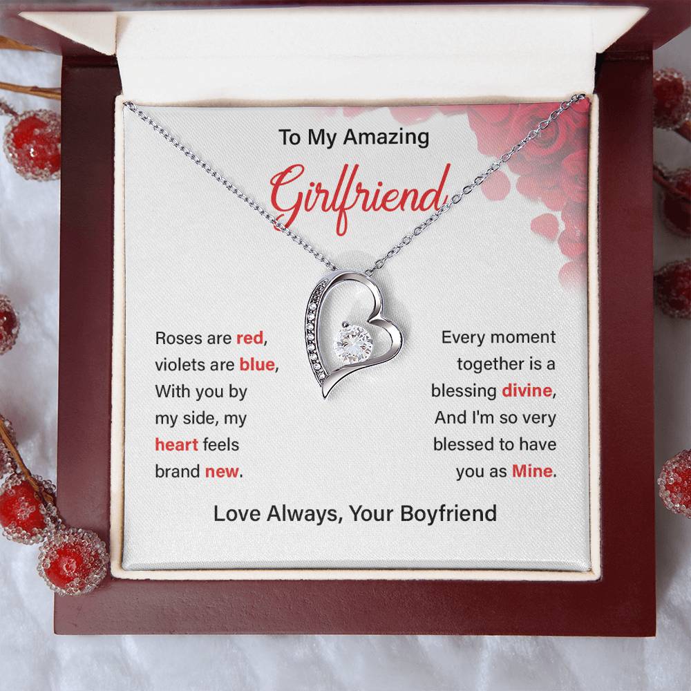 To my girlfriend Roses are red.