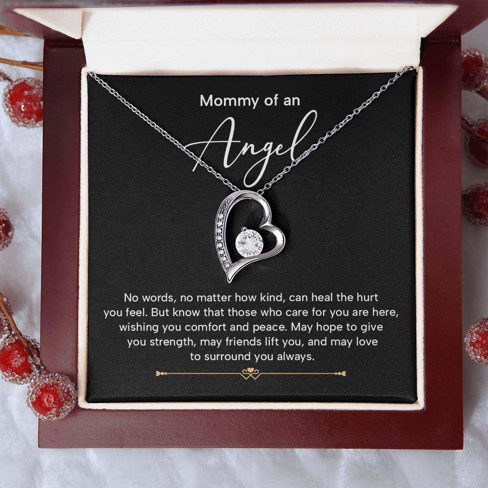 Mommy Of An Angel Necklace – Heartfelt Memorial Jewelry Gift, May Love Surround You Always, Sentimental Keepsake For Comfort And Strength