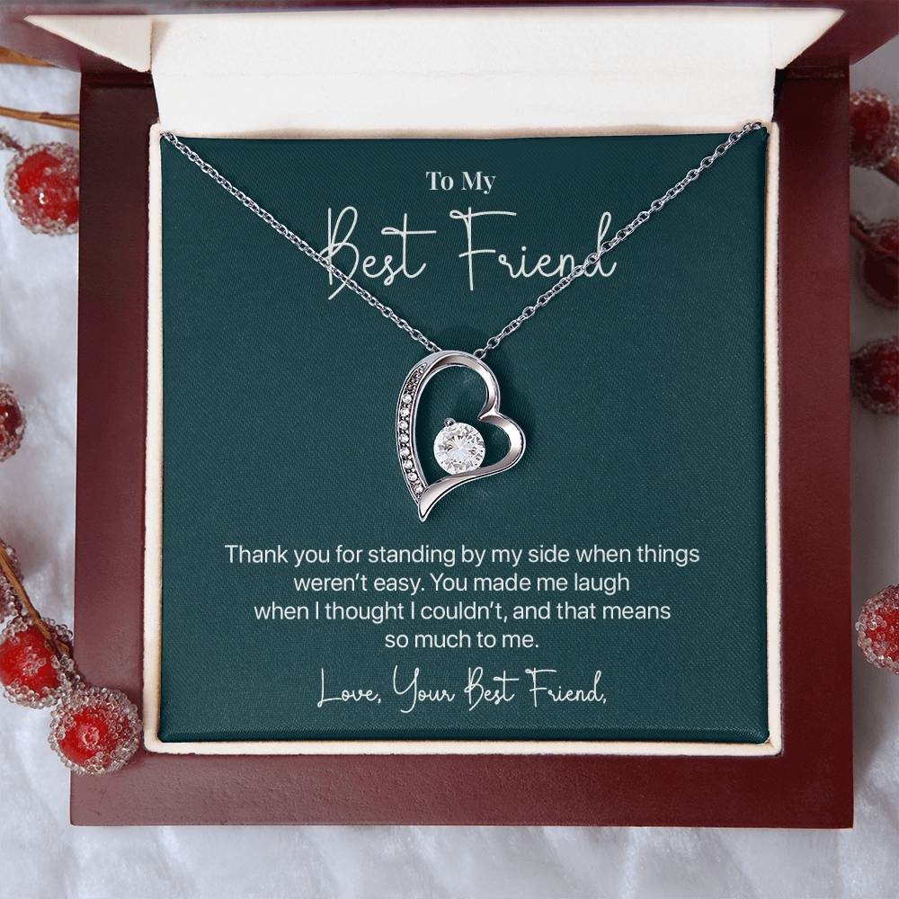 To My Best Friend, Valentine's Day Necklace Gift Thank You For Your Unwavering Support Difficult Moments Jewelry Heartfelt Appreciation Gift Meaningful Gift Thankful For Your Friendship Necklace Our Beautiful Connection Jewelry Gift