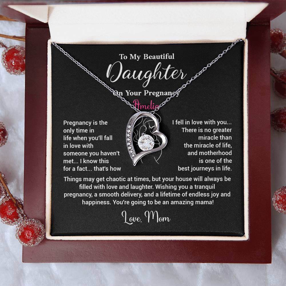 Daughter Pregnancy Necklace from Mom – Amelia Design