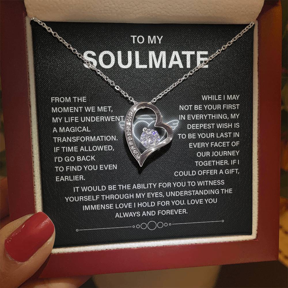 To My Soulmate Necklace – Deep Love Keepsake Gift for Wife Or Girlfriend
